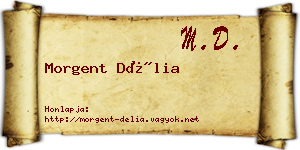 Morgent Délia névjegykártya